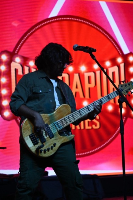 Hackathon participants coding